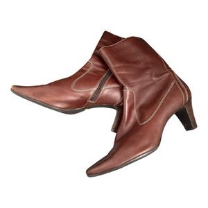 Circa Joan & David Delicate Womens 8.5M Ankle Boot Black Leather Zip Up